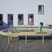 Gewerbefabrik Sitzbank Trostberg Outdoor Bank Parkbank Holz Grün RAL 6018 Stadt