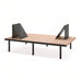 Gewerbefabrik Sitzbank Trostberg Outdoor Bank Parkbank Holz Schwarz RAL 9017