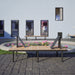 Gewerbefabrik Sitzbank Trostberg Outdoor Bank Parkbank Holz Schwarz RAL 9017 Stadt