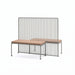 Gewerbefabrik Sitzbank Vilshofen Outdoor Bank Parkbank Holz Grau RAL 7011