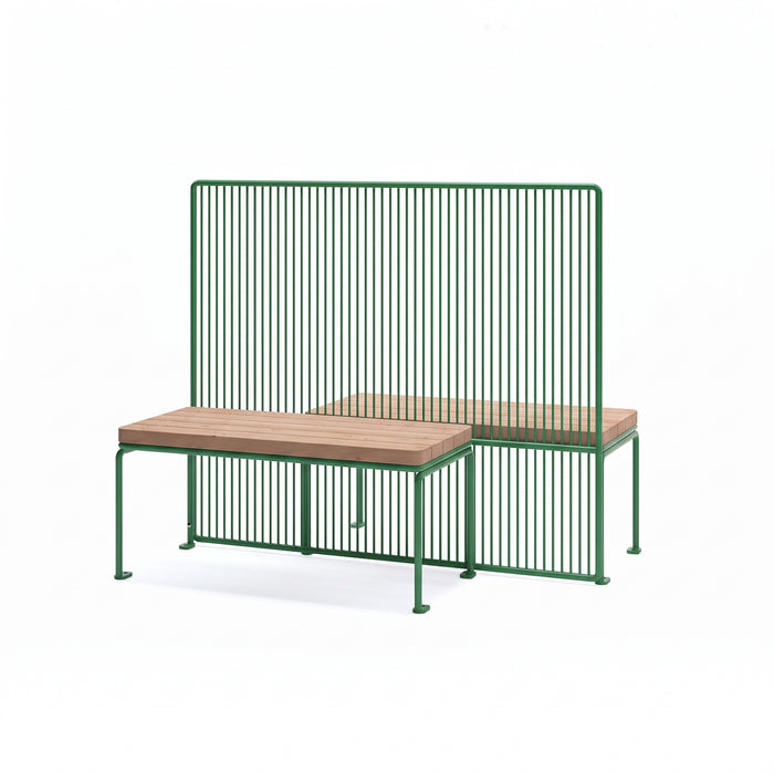 Gewerbefabrik Sitzbank Vilshofen Outdoor Bank Parkbank Holz Grün RAL 6018