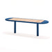 Gewerbefabrik Sitzbank Walsdorf Outdoor Bank Parkbank Holz Blau RAL 5005
