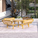 Gewerbefabrik Sitzbank Walsleben Outdoor Bank Parkbank Holz Gelb RAL 1028 Park