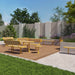 Gewerbefabrik Sitzbank Walsleben Outdoor Bank Parkbank Holz Gelb RAL 1028 Stadt