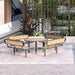 Gewerbefabrik Sitzbank Walsleben Outdoor Bank Parkbank Holz Grau RAL 7011 Park