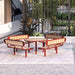 Gewerbefabrik Sitzbank Walsleben Outdoor Bank Parkbank Holz Rot RAL 3001 Park