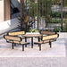 Gewerbefabrik Sitzbank Walsleben Outdoor Bank Parkbank Holz Schwarz RAL 9017 Park