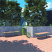 Gewerbefabrik Sitzbank Walsrode Outdoor Bank Parkbank Holz Grün RAL 6018 Stadt