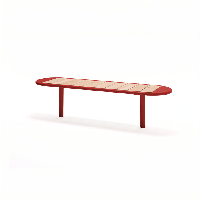 Gewerbefabrik Sitzbank Walsrode Outdoor Bank Parkbank Holz Rot RAL 3001