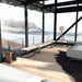 Gewerbefabrik Sitzbank Wernau Outdoor Bank Parkbank Holz Grau RAL 7011 Park