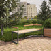 Gewerbefabrik Sitzbank Wernberg Outdoor Bank Parkbank Holz Grau RAL 7011 Stadt