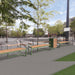 Gewerbefabrik Sitzbank Wernberg Outdoor Bank Parkbank Holz Grün RAL 6018 Park