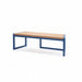 Gewerbefabrik Sitzbank Werne Outdoor Bank Parkbank Holz Blau RAL 5005
