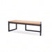 Gewerbefabrik Sitzbank Werne Outdoor Bank Parkbank Holz Schwarz RAL 9017