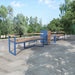 Gewerbefabrik Sitzbank Werneck Outdoor Bank Parkbank Holz Blau RAL 5005 Park