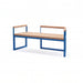 Gewerbefabrik Sitzbank Werneck Outdoor Bank Parkbank Holz Blau RAL 5005