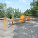 Gewerbefabrik Sitzbank Werneck Outdoor Bank Parkbank Holz Gelb RAL 1028 Park