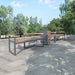 Gewerbefabrik Sitzbank Werneck Outdoor Bank Parkbank Holz Grau RAL 7011 Park