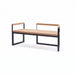 Gewerbefabrik Sitzbank Werneck Outdoor Bank Parkbank Holz Schwarz RAL 9017