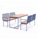 Gewerbefabrik Sitzgruppe Ascheberg Garten Sitz Gruppe Holz Sitzgarnitur Blau RAL 5005 Armlehne