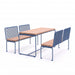 Gewerbefabrik Sitzgruppe Ascheberg Garten Sitz Gruppe Holz Sitzgarnitur Blau RAL 5005