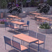 Gewerbefabrik Sitzgruppe Ascheberg Garten Sitz Gruppe Holz Sitzgarnitur Blau RAL 5005 Szene