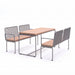 Gewerbefabrik Sitzgruppe Ascheberg Garten Sitz Gruppe Holz Sitzgarnitur Grau RAL 7011 Armlehne