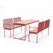 Gewerbefabrik Sitzgruppe Ascheberg Garten Sitz Gruppe Holz Sitzgarnitur Rot RAL 3001 Armlehne