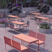 Gewerbefabrik Sitzgruppe Ascheberg Garten Sitz Gruppe Holz Sitzgarnitur Rot RAL 3001 Szene