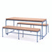 Gewerbefabrik Sitzgruppe Aschheim Garten Sitz Gruppe Holz Sitzgarnitur Blau RAL 5005