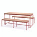 Gewerbefabrik Sitzgruppe Aschheim Garten Sitz Gruppe Holz Sitzgarnitur Rot RAL 3001