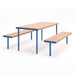 Gewerbefabrik Sitzgruppe Gerbstedt Garten Sitz Gruppe Holz Sitzgarnitur Blau RAL 5005