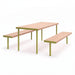 Gewerbefabrik Sitzgruppe Gerbstedt Garten Sitz Gruppe Holz Sitzgarnitur Grün RAL 6018