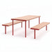 Gewerbefabrik Sitzgruppe Gerbstedt Garten Sitz Gruppe Holz Sitzgarnitur Rot RAL 3001