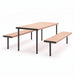 Gewerbefabrik Sitzgruppe Gerbstedt Garten Sitz Gruppe Holz Sitzgarnitur Schwarz RAL 9017