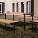 Gewerbefabrik Sitzgruppe Gerbstedt Garten Sitz Gruppe Holz Sitzgarnitur Schwarz RAL 9017 Szene