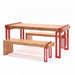 Gewerbefabrik Sitzgruppe Usingen Garten Sitz Gruppe Holz Sitzgarnitur Rot RAL 3001