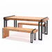 Gewerbefabrik Sitzgruppe Usingen Garten Sitz Gruppe Holz Sitzgarnitur Schwarz RAL 9017