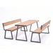 Gewerbefabrik Sitzgruppe Weilerbach Garten Sitz Gruppe Holz Sitzgarnitur Grau RAL 7011