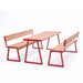 Gewerbefabrik Sitzgruppe Weilerbach Garten Sitz Gruppe Holz Sitzgarnitur Rot RAL 3001