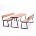 Gewerbefabrik Sitzgruppe Weilerbach Garten Sitz Gruppe Holz Sitzgarnitur Schwarz RAL 9017