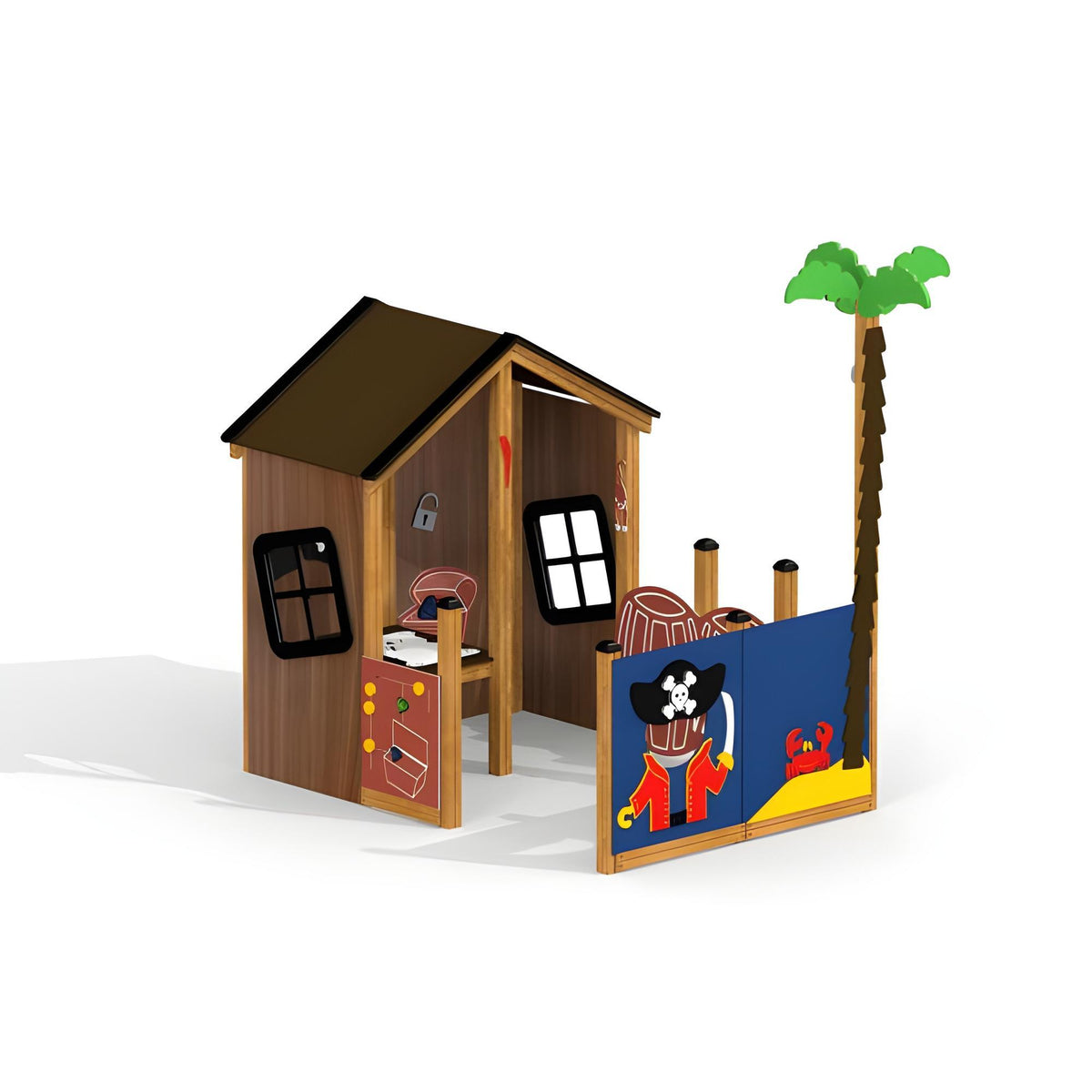 Gewerbefabrik Spielhaus Derio Outdoor Spielgeraet Kinderhaus 1 Jahre U3 Holz Spielplatz