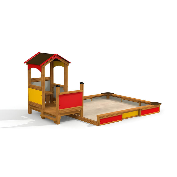 Gewerbefabrik Spielhaus Hella Outdoor Spielgeraet Kinderhaus 1 Jahre U3 Holz Spielplatz