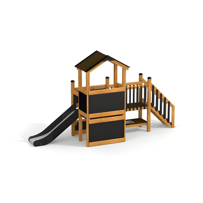 Gewerbefabrik Spielturm Bent Outdoor Spielgeraet Kletterturm 3 Jahre Holz Spielplatz