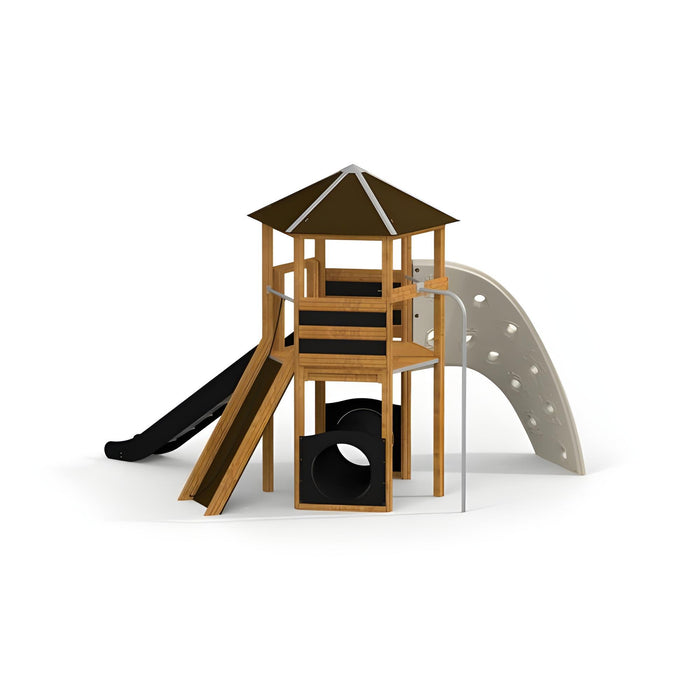 Gewerbefabrik Spielturm Edda Outdoor Spielgeraet Kletterturm 3 Jahre Holz Spielplatz