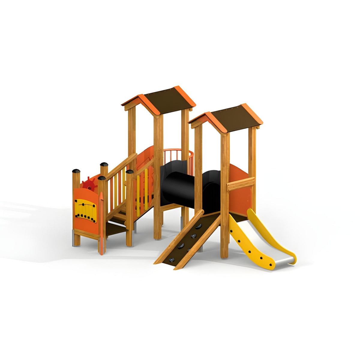Gewerbefabrik Spielturm Fenja Outdoor Spielgeraet Kletterturm 1 Jahre U3 Holz Spielplatz