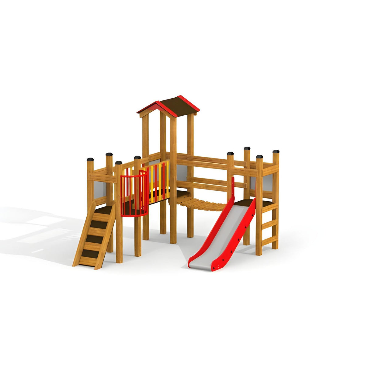 Gewerbefabrik Spielturm Helge Outdoor Spielgeraet Kletterturm 3 Jahre Holz Spielplatz