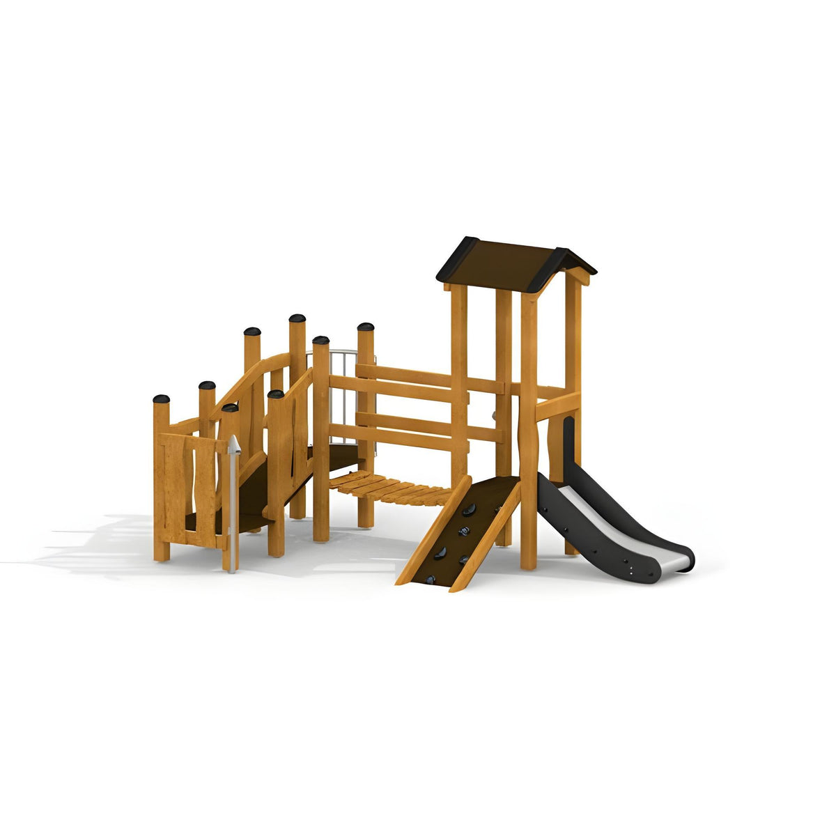 Gewerbefabrik Spielturm Ines Outdoor Spielgeraet Kletterturm 1 Jahre U3 Holz Spielplatz