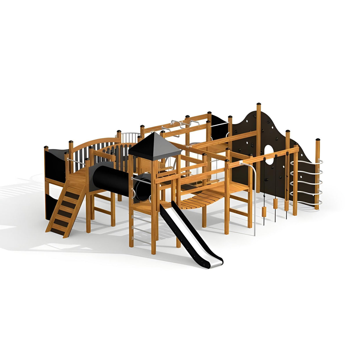 Gewerbefabrik Spielturm Linus Outdoor Spielgeraet Kletterturm 3 Jahre Holz Spielplatz