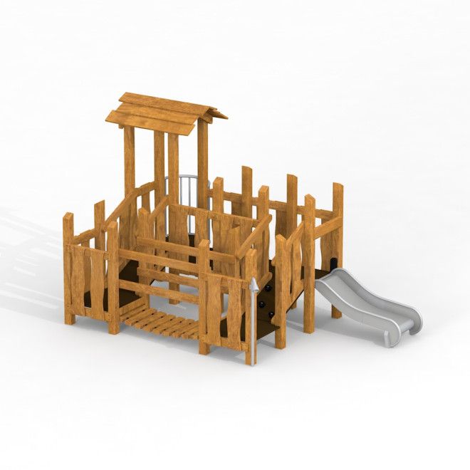 Gewerbefabrik Spielturm Nick Outdoor Spielgeraet Kletterturm 1 Jahre U3 Holz Spielplatz